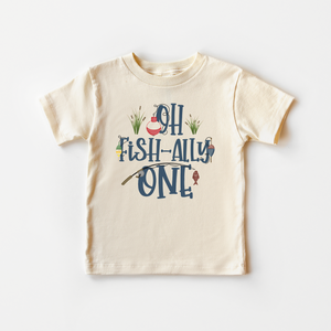 Oh Fish-Ally One First Birthday Toddler Shirt - Vintage One Year Old Birthday Tee