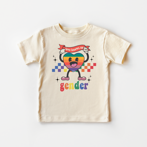 Love Knows No Gender Toddler Shirt - LGBTQ+ Rainbow Kids Shirt