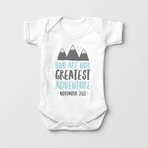 You Are Our Greatest Adventure Baby Onesie - Pregnancy Announcement Bodysuit