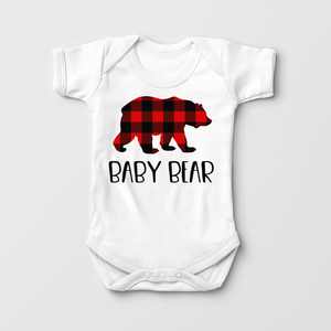 Baby Bear - Buffalo Plaid Baby Bear Onesie