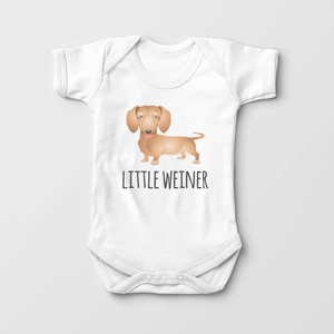 Little Wiener Baby Onesie - Dachshund Baby Onesie