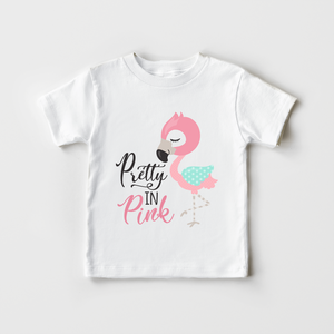 Pretty In Pink Toddler Girl Shirt - Cute Flamingo Kids Shirt