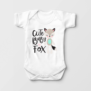 Cute Baby Fox - Hipster Fox Baby Onesie