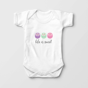 Life Is Sweet - French Macaroon Baby Onesie
