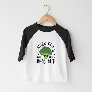 Rock Out With Your Broc Out - Funny Broccoli Kids Shirt
