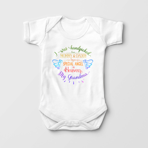 Grandma In Heaven Onesie - I Was Handpicked For My Mommy And Daddy By A Special Angel In Heaven