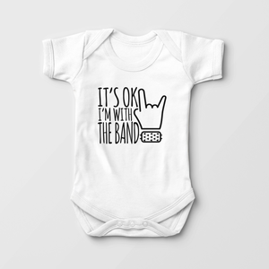 I'm With The Band Onesie - Rock Band Baby Onesie