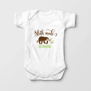 Sloth Mode Activated Baby Onesie - Cute Sloth Bodysuit