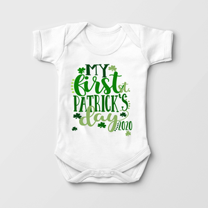 Personalized First St Patricks Day Baby Onesie - Cute