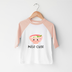 Miso Cute Girls Shirt - Pink Miso Cute Toddler Girls Shirt