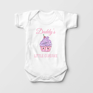 Daddy's Little Cupcake Baby Girl Onesie - Cute Father's Day Bodysuit