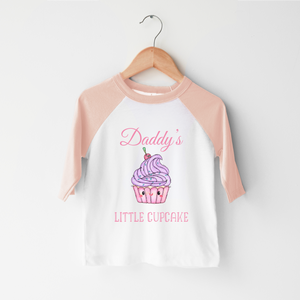 Daddy's Little Cupcake Kids Shirt - Cute Father's Day Toddler Girl Shirt