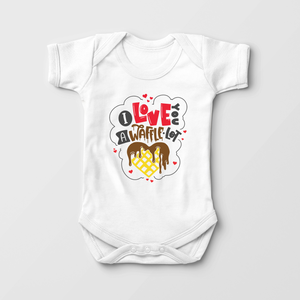 I Love You A Waffle-Lot  Onesie - Cute Valentines Baby Onesie