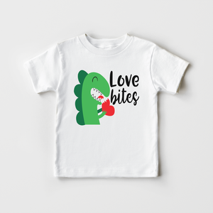 Love Bites Dinosaur Shirt - Cute Valentines Dinosaur Toddler Shirt