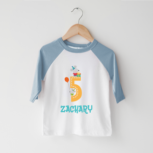 Personalized Fifth Birthday Mouse Toddler Shirt