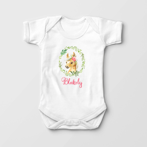 Personalized Horse Baby Girl Onesie - Cute
