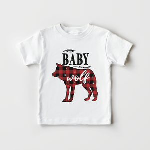 Baby Wolf - Buffalo Plaid Baby Wolf Toddler Shirt