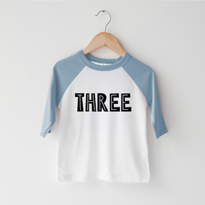 Third Birthday Boy Shirt - Modern