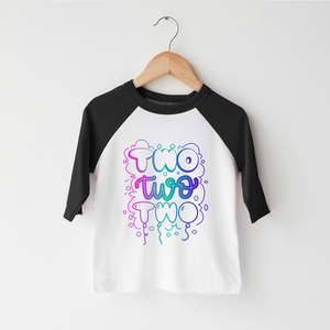 Second Birthday Girl Shirt - Multi-Color Graphic Shirt