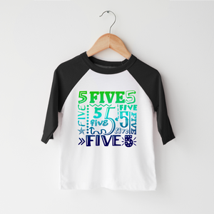 Fifth Birthday Boy Graphic Shirt - Birthday 5 Kids Shirt