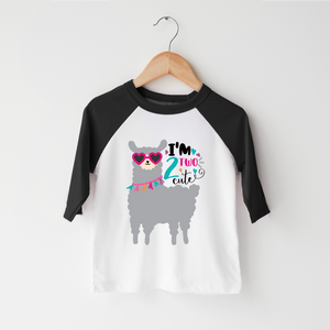 Third Birthday Girl Shirt - Funny Llama