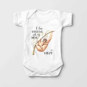 Personalized Mothers Day Baby Onesie - I Love Hanging With You