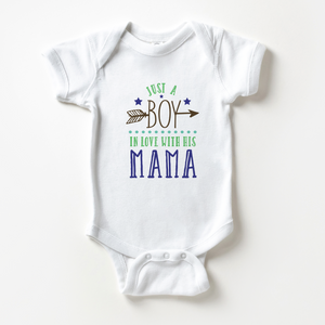 Just A Boy Who Loves His Mama Onesie - Cute Mother's Day Baby Boy Onesie