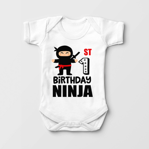 First Birthday Boy Ninja - Birthday Boy Baby Onesie