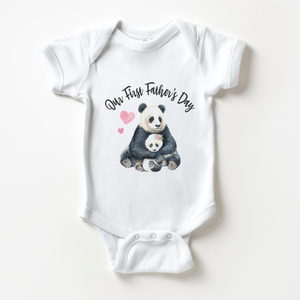 Personalized Our First Father's Day Baby Girl Onesie - Cute Father's Day Gift