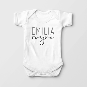 Personalized Name Baby Onesie - Modern