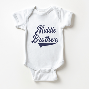 Middle Brother Onesie - Old School Baseball Middle Brother Onesie