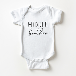 Middle Brother Onesie - Minimalist Middle Brother Onesie