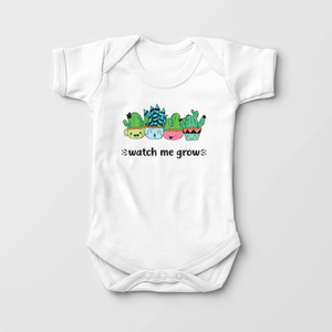 Watch Me Grow Baby Onesie - Funny Plant Bodysuit