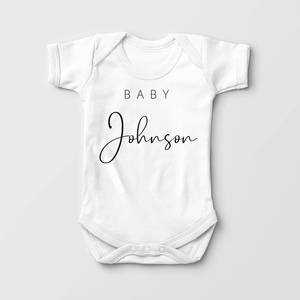 Personalized Baby Name Baby Onesie - Cute