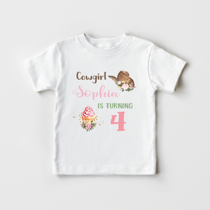 Personalized Cowgirl Birthday Toddler Shirt - All Ages