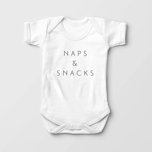 Naps And Snacks Baby Onesie - Cute
