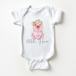 Little Ham Onesie - Cute Little Pig Farm Baby Girl Onesie