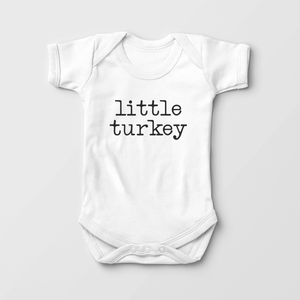Little Turkey Baby Onesie - Cute Minimalist Thanksgiving Onesie
