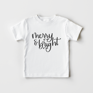 Merry And Bright Toddler Shirt - Cute Christmas Kids Shirt
