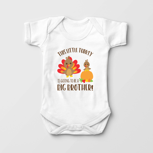 Big Brother Turkey Baby Onesie - Cute Fall Pregnancy Announcement