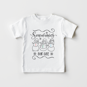 Snowmies For Life Kids Shirt - Funny Snowman Toddler Shirt