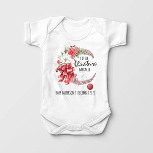 Personalized Boho Christmas Miracle Baby Onesie - Cute Pregnancy Announcement