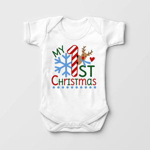 First Christmas Baby Onesie - Cute Baby's First Christmas