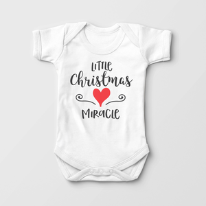 Little Christmas Miracle Baby Onesie - Cute Birth Announcement Bodysuit