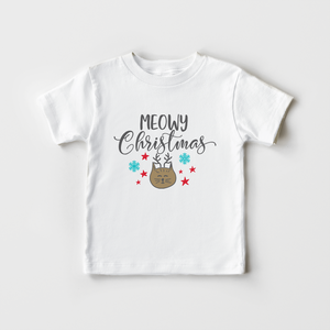 Meowy Christmas Toddler Shirt - Cute Christmas Kids Shirt