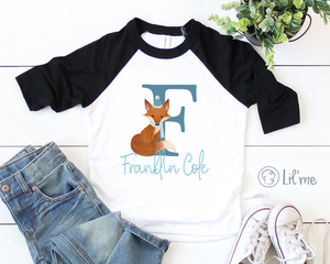 Personalized Fox Toddler Shirt - Cute Name Kids Shirt