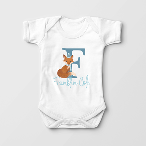 Personalized Fox Baby Onesie - Cute Baby Name Onesie
