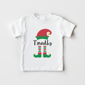 Personalized Elf Name Toddler Shirt - Cute Christmas Kids Shirt