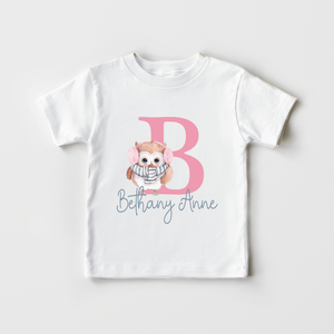 Personalized Owl Name Girls Toddler Shirt - Animal Kids Shirt