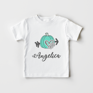 Personalized Pumpkin Girls Toddler Shirt - Cute Fall Kids Shirt